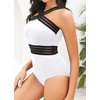 Tempt Me Women Crisscross One Piece Swimsuit(White)