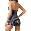 Tempt Me Women Tummy Control One Piece Swimsuits with Shorts(Polka Dot)