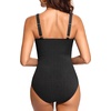 Tempt Me Women’s Ribbed One Piece Tummy Control Swimsuit 2026(Black)