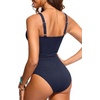 Tempt Me Women’s Ribbed One Piece Tummy Control Swimsuit 2026(Navy Blue)