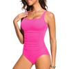 Tempt Me Women’s Ribbed One Piece Tummy Control Swimsuit 2026(Pink)
