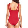Women One Piece Swimsuits Ruched Slimming Bathing Suits Vintage Swimwear(Red)
