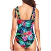 Women One Piece Swimsuits Ruched Slimming Bathing Suits Vintage Swimwear(Tropic Floral)