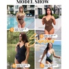 Women Sexy Mesh Cutout One Piece Swimsuit Tummy Control Bathing Suit 2026(Black)