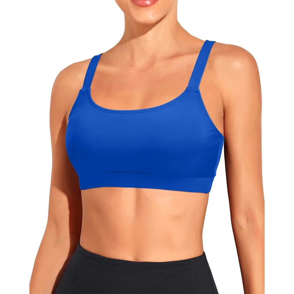 image:imageTempt Me Women Sports Bra Swim Crop Tops OnlyBlue