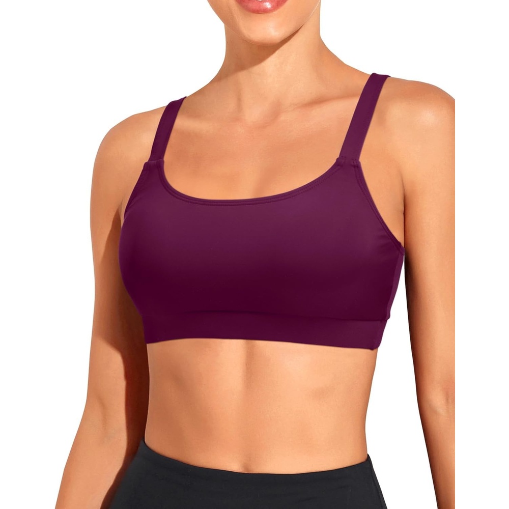 image:imageTempt Me Women Sports Bra Swim Crop Tops OnlyMaroon