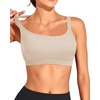 Tempt Me Women Sports Bra Swim Crop Tops Only(Beige)