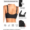 Tempt Me Women Sports Bra Swim Crop Tops Only(Black)