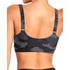 Tempt Me Women Sports Bra Swim Crop Tops Only(Black Grey Camouflage)