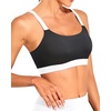 Tempt Me Women Sports Bra Swim Crop Tops Only(Black White)