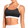 Tempt Me Women Sports Bra Swim Crop Tops Only(Black White)