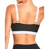 Tempt Me Women Sports Bra Swim Crop Tops Only(Black-v Wire)