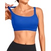 Tempt Me Women Sports Bra Swim Crop Tops Only(Blue)