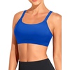 Tempt Me Women Sports Bra Swim Crop Tops Only(Blue)