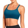 Tempt Me Women Sports Bra Swim Crop Tops Only(Dark Blue)