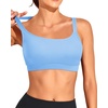 Tempt Me Women Sports Bra Swim Crop Tops Only(Light Blue)