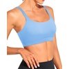 Tempt Me Women Sports Bra Swim Crop Tops Only(Light Blue)