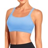 Tempt Me Women Sports Bra Swim Crop Tops Only(Light Blue)
