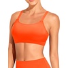 Tempt Me Women Sports Bra Swim Crop Tops Only(Neon Orange)