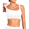 Tempt Me Women Sports Bra Swim Crop Tops Only(White)