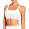 Tempt Me Women Sports Bra Swim Crop Tops Only(White)