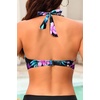 Women Halter Bikini Top Push Up Swimsuit Top Only(Colorful Floral)