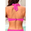 Women Halter Bikini Top Push Up Swimsuit Top Only(Hot Pink)
