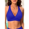 Women Halter Bikini Top Push Up Swimsuit Top Only(Royal Blue)