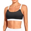 Tempt Me Women Sports Bra Swim Crop Tops Only(Black White)
