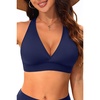 Women Halter Bikini Top Push Up Swimsuit Top Only(Navy Blue)