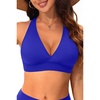 Women Halter Bikini Top Push Up Swimsuit Top Only(Royal Blue)
