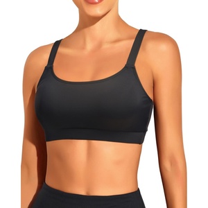 Tempt Me Women Sports Bra Swim Crop Tops Only(Black)