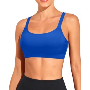 Tempt Me Women Sports Bra Swim Crop Tops Only(Blue)