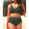 Tempt Me Women Plus Size High Waisted Bikini Set Two Piece Tummy Control Swimsuit