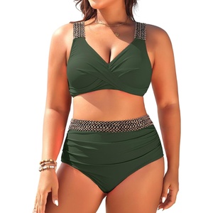 Tempt Me Women Plus Size High Waisted Bikini Set Two Piece Tummy Control Swimsuit