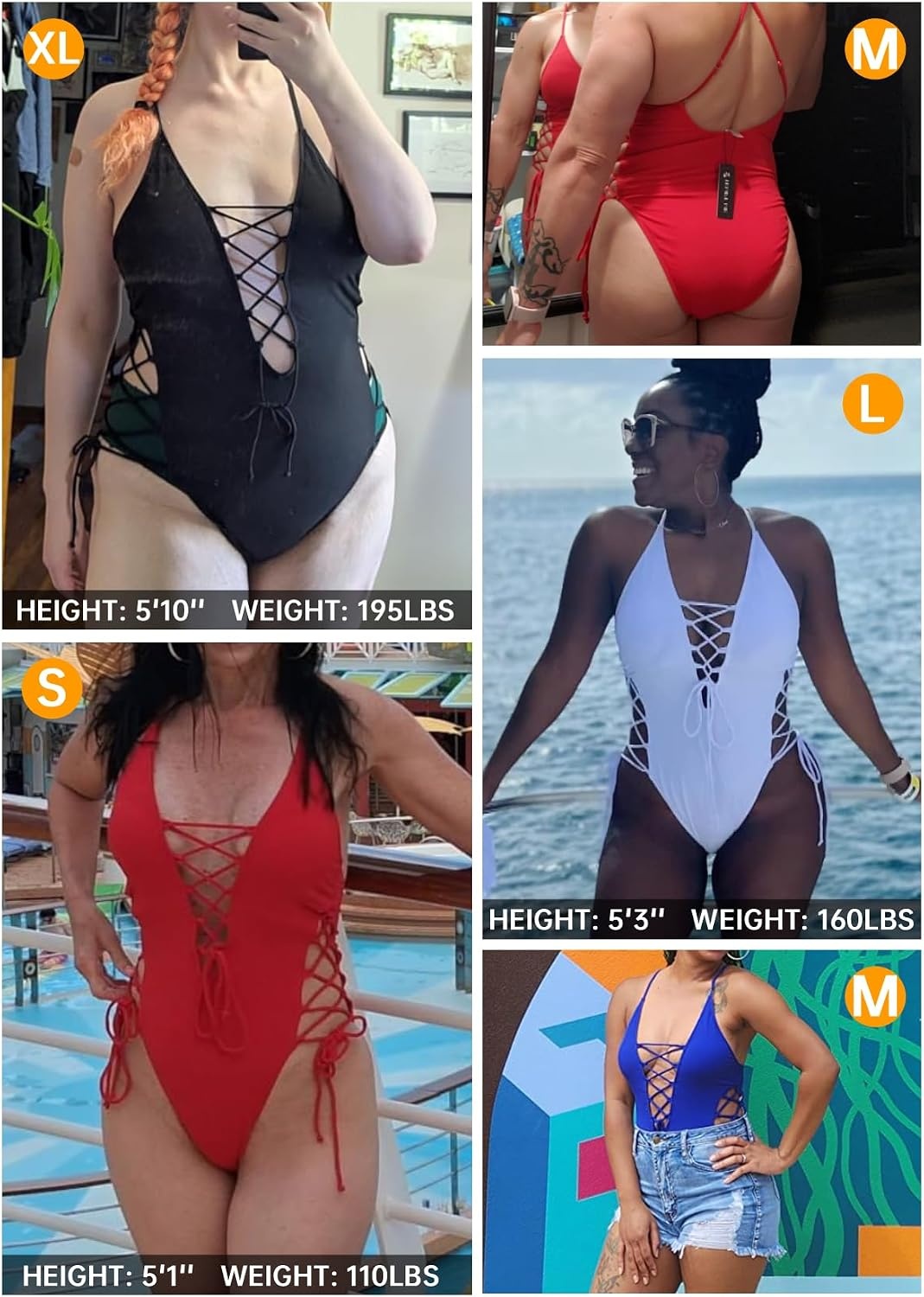 image:imageWomen Sexy Lace Up One Piece Swimsuit Plunge V Neck High Cut Bathing suitsRoyal Blue