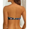 Tempt Me Women Strapless Bandeau Bikini Top Swim Bra(Tropic Floral)
