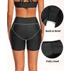 Women High Waisted Swim Shorts – 5″ Bathing Suit Bottoms with Pockets 2026(Black)