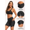 Women High Waisted Swim Shorts – 5″ Bathing Suit Bottoms with Pockets 2026(Black)