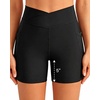 Women High Waisted Swim Shorts – 5″ Bathing Suit Bottoms with Pockets 2026(Black)