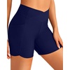 Women High Waisted Swim Shorts – 5″ Bathing Suit Bottoms with Pockets 2026(Navy)