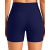 Women High Waisted Swim Shorts – 5″ Bathing Suit Bottoms with Pockets 2026(Navy)