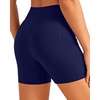 Women High Waisted Swim Shorts – 5″ Bathing Suit Bottoms with Pockets 2026(Navy)